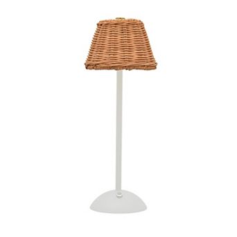 Draper James Natural Rattan Cordless Touch Table Lamp