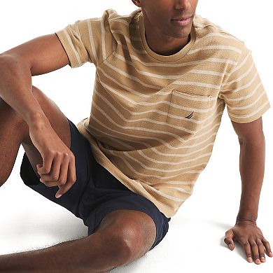 Men's Nautica Striped Textured Crewneck T-Shirt