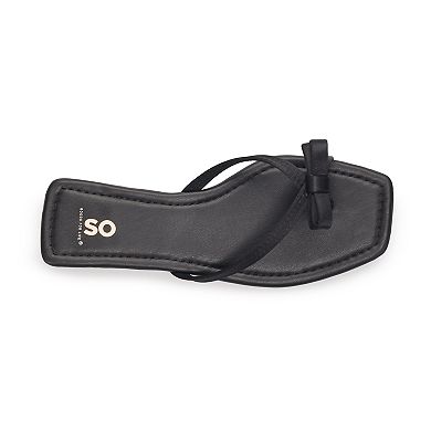 SO® Taleah Bow Women's Thong Sandals