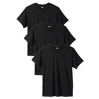 KingSize Men's Big & Tall Cotton V-Neck Undershirt 3-Pack