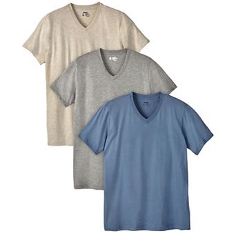 KingSize Men's Big & Tall Cotton V-Neck Undershirt 3-Pack