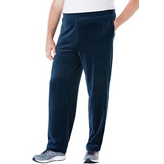 KingSize Men's Big & Tall Velour Open Bottom Pants