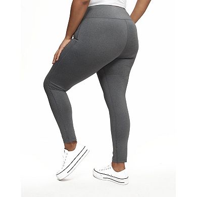 Haley Women's Plus-Size Heather Compression Activewear Legging