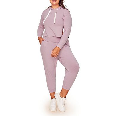 Jilianne Women's Plus-Size Cropped Hoodie