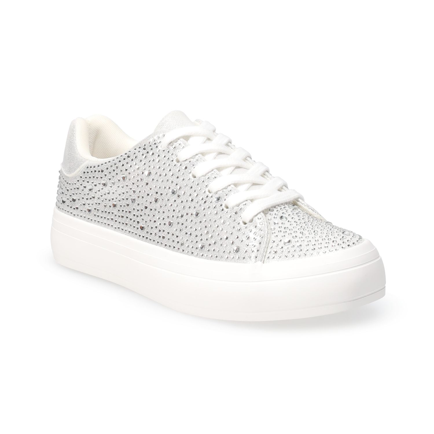 SO® Veasley Women's Casual Lace-Up Sneakers - Silver (6.5)