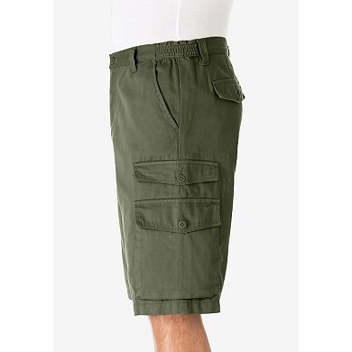 KingSize Men's Big & Tall 12 Side Elastic Cargo Shorts