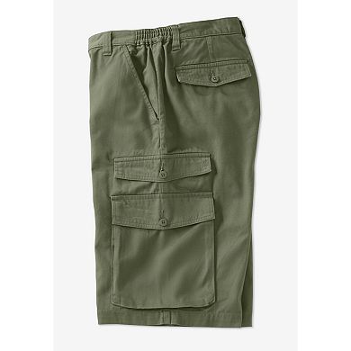 KingSize Men's Big & Tall 12"" Side Elastic Cargo Shorts