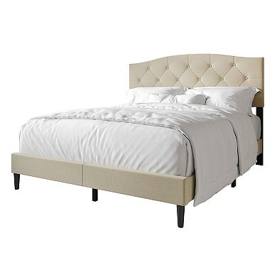 Minimalist Linen Platform Bed