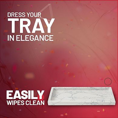Elegant Engineered Stone Tray - Versatile Home Decor And Organization
