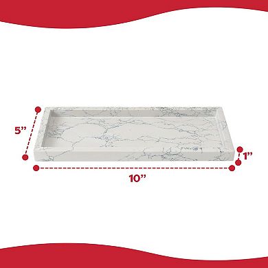 Elegant Engineered Stone Tray - Versatile Home Decor And Organization