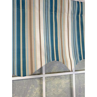 Elisa Stripe Regal 100% Cotton With Fully Lined 3" Rod Pocket High Quality Spot Clean Valance