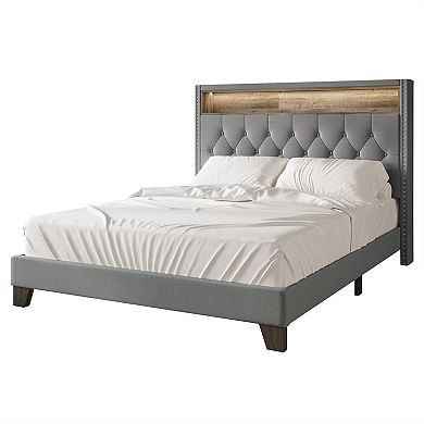Classic Linen Bookcase Bed