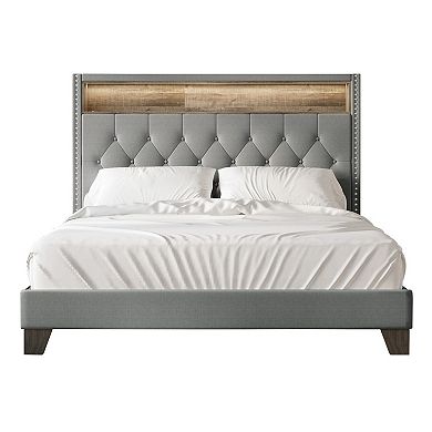 Classic Linen Bookcase Bed