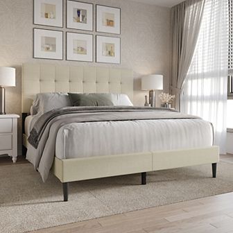Elegance Linen Platform Bed