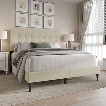Elegance Linen Platform Bed