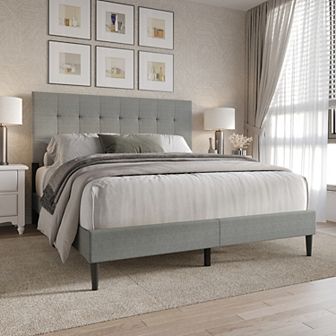 Elegance Linen Platform Bed