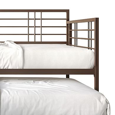 Modern Twin Size Metal Daybed With Trundle