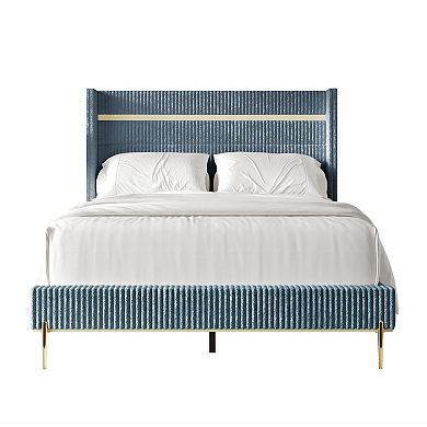 Luxurious Velvet Upholstered Bed