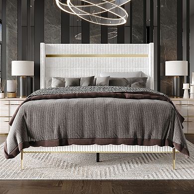 Luxurious Velvet Upholstered Bed