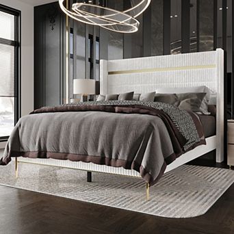 Luxurious Velvet Upholstered Bed