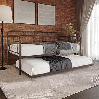 Elegance Twin Size Metal Daybed With Trundle
