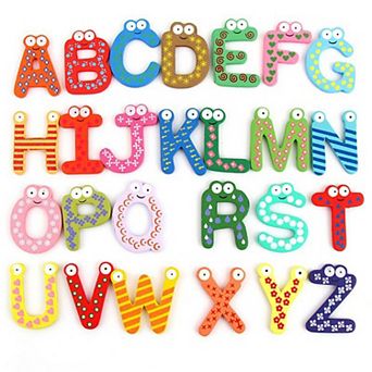 Wooden Magnetic Letters and Numbers