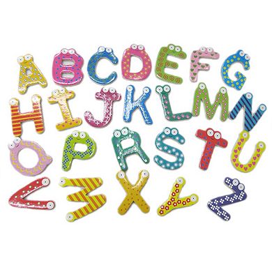 Wooden Magnetic Letters and Numbers