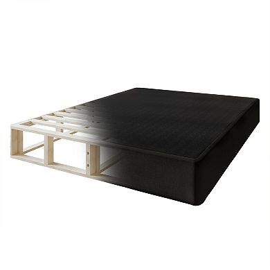 Simple Linen Wooden Box Spring