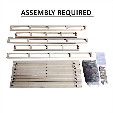 Simple Linen Wooden Box Spring
