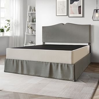 Simple Linen Wooden Box Spring