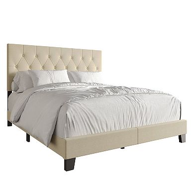 Modern Linen Upholstered Bed