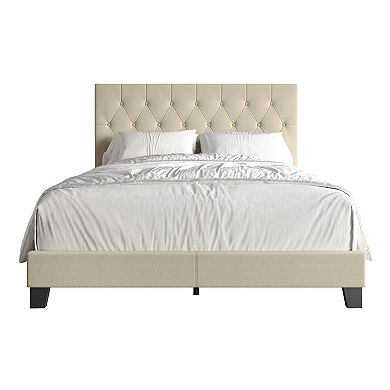 Modern Linen Upholstered Bed