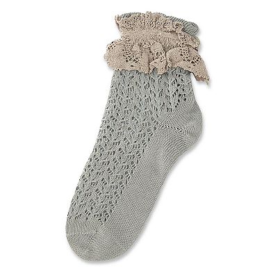 Whimsy Lace Combed Cotton Women's Ankle Socks