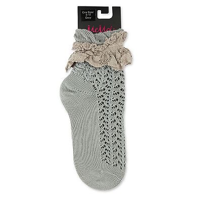 Whimsy Lace Combed Cotton Women's Ankle Socks
