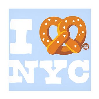toddart I Love NYC Pretzel Canvas Art