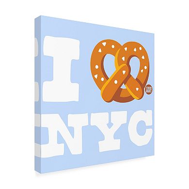 toddart I Love NYC Pretzel Canvas Art