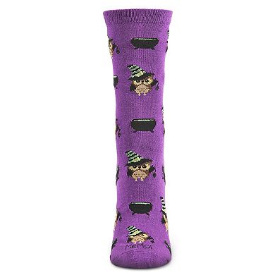 Witchy Owl Holiday Crew Socks