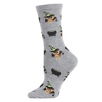 Witchy Owl Holiday Crew Socks