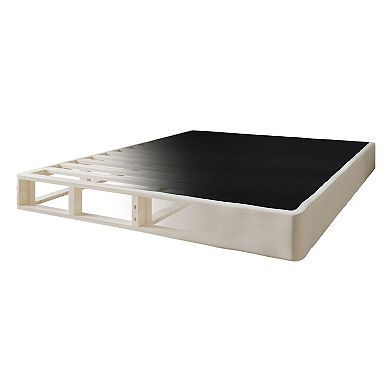 5" Minimalist Linen Wooden Box Spring