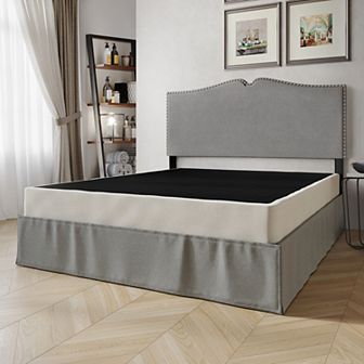 5" Minimalist Linen Wooden Box Spring