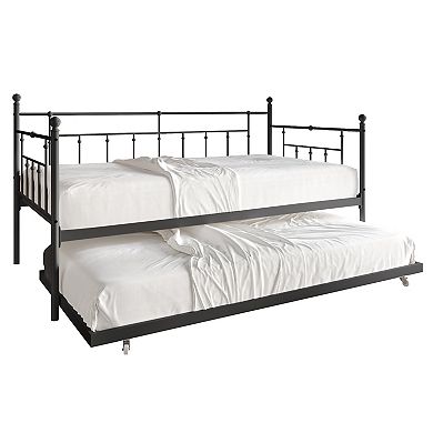 Simple Twin Size Metal Daybed With Trundle