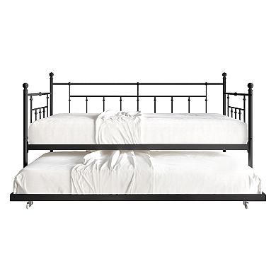 Simple Twin Size Metal Daybed With Trundle