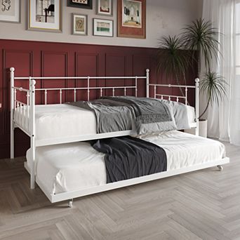 Simple Twin Size Metal Daybed With Trundle