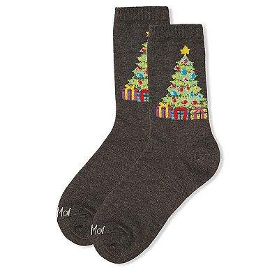Tree & Presents Holiday Crew Sock