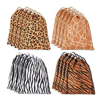 Kids Drawstring Bags Safari Jungle Party Theme 10" X 12" 12 pc