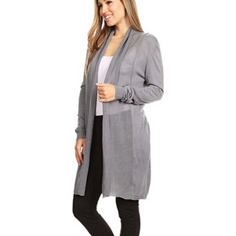 Women's Casual Mesh Front Panel Cardigan