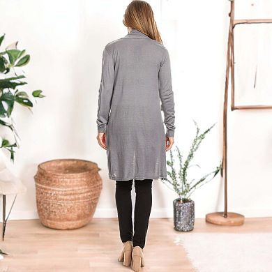 Women's Casual Mesh Front Panel Cardigan