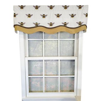 Busy Bee Glory 3" Rod Pocket Lining Luxurious And Elegant Window Treatment Valance