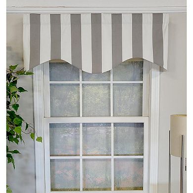 Cabana Stripe Cornice 3" Rod Pocket Lining Luxurious And Elegant Window Treatment Valance