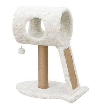 Petpals Minimalistic Fished Shaped Cat Perch - 28"h, 2 Level, Medium, Space Needle